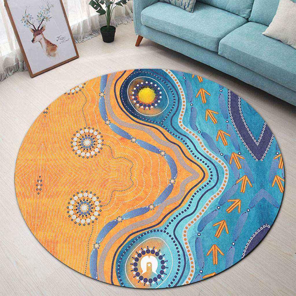 Aboriginal Round Rugs - Aussie Dreamtime