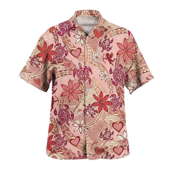 Turtle Love Hawaiian Shirt – Aussie Dreamtime Valentine Edition