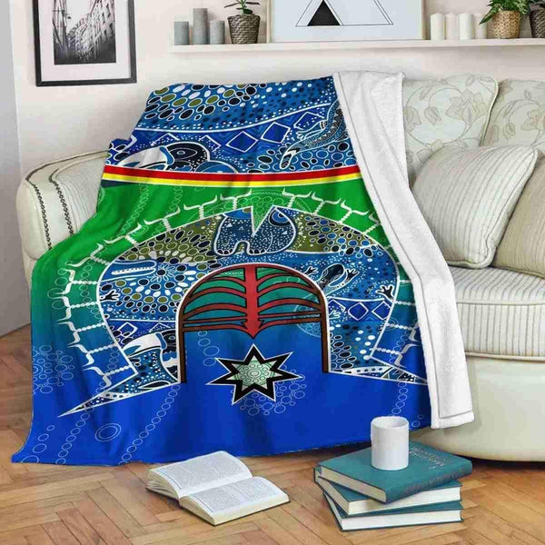 Aussie Dreamtime Australia Torres Strait Premium Blanket - Torres Strait Dhari Dot Art Concept - View 1
