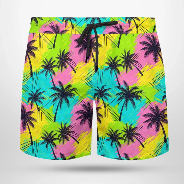 Neon Breeze Beach Shorts – Aussie Dreamtime Tropical Edition - Aussie Dreamtime
