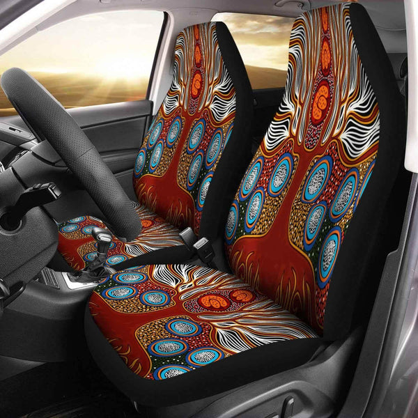 Aussie Dreamtime Australia Aboriginal Car Seat Cover - Aboriginal dot Tree of Life painting - View 1