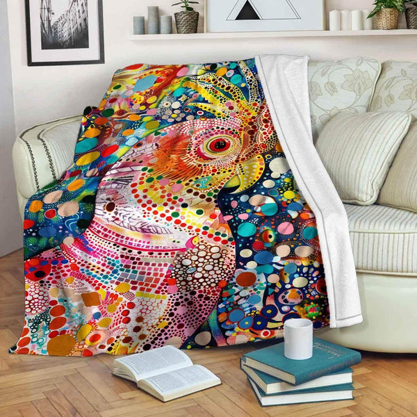 Aussie Dreamtime Australia Aboriginal Premium Blanket - Pink Cockatoo in Aboriginal Dot Art Style - View 1
