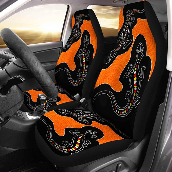 Aussie Dreamtime Australia Aboriginal Car Seat Cover - Lizards Aboriginal art painting - View 1
