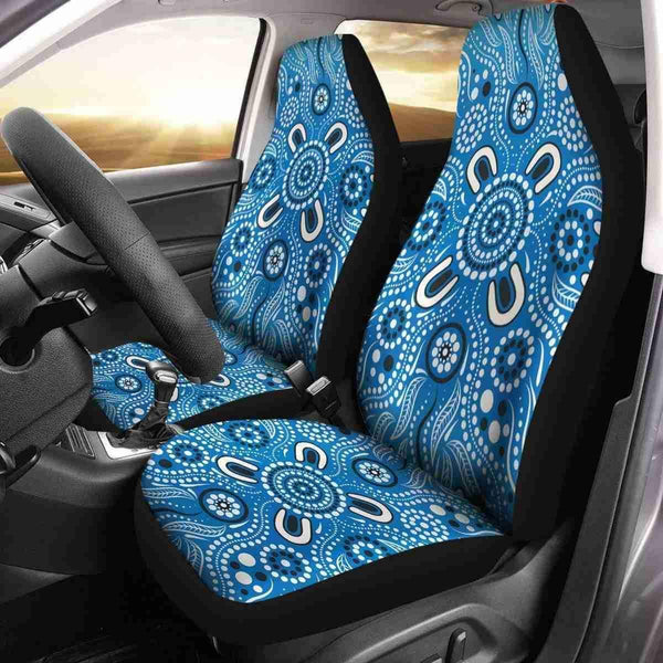 Aussie Dreamtime Australia Aboriginal Car Seat Cover - Aboriginal Dot Painting Blue - View 1