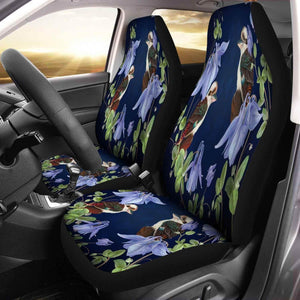 Australia Car Seat Cover - Kookaburras with Native Flowers