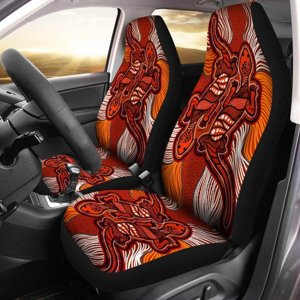 Aussie Dreamtime Australia Aboriginal Car Seat Cover - Aboriginal Lizards painting - View 1