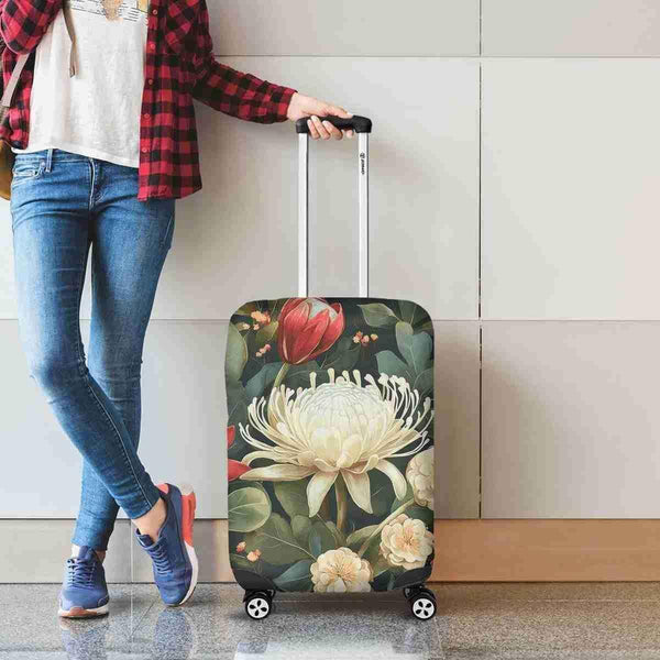 Aussie Dreamtime Australia Luggage Cover - Eucalyptus and Waratah - View 1