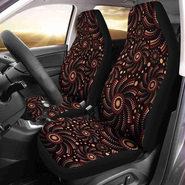 Aussie Dreamtime Australia Aboriginal Car Seat Cover - Aboriginal Pinwheel Concept - View 1