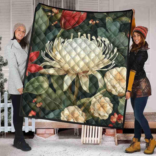 Aussie Dreamtime Australia Premium Quilt - Eucalyptus and Waratah - View 1