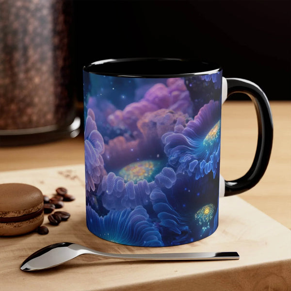 Aussie Dreamtime Aussie Dreamtime Colorful Accent Mug - Luminous Underwater Flora Accent 11oz Coffee Cup - View 1