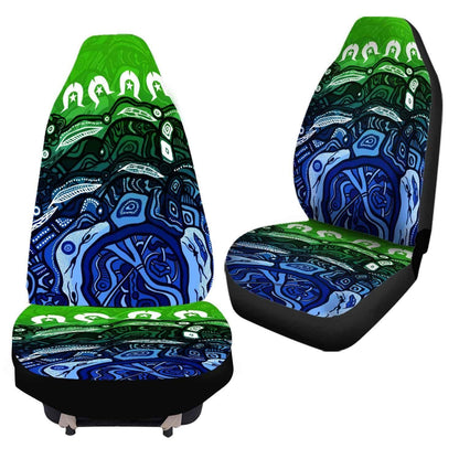 Aussie Dreamtime Australia Torres Strait Car Seat Cover - Torres Strait Dreamtime Dot Art Concept - View 3