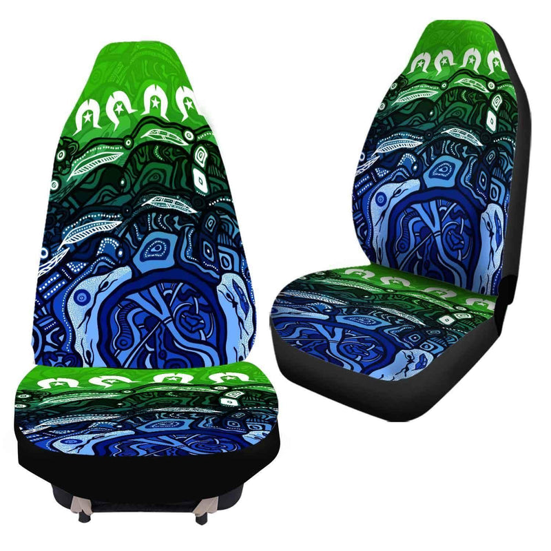 Aussie Dreamtime Australia Torres Strait Car Seat Cover - Torres Strait Dreamtime Dot Art Concept - View 3