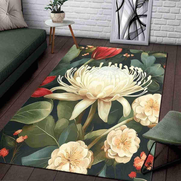 Aussie Dreamtime Australia Area Rug - Eucalyptus and Waratah - View 1