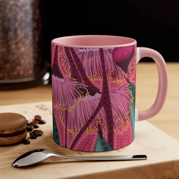 Aussie Dreamtime Aussie Dreamtime Colorful Accent Mug - Australian Native Eucalyptus Tree 11oz Mug - View 1