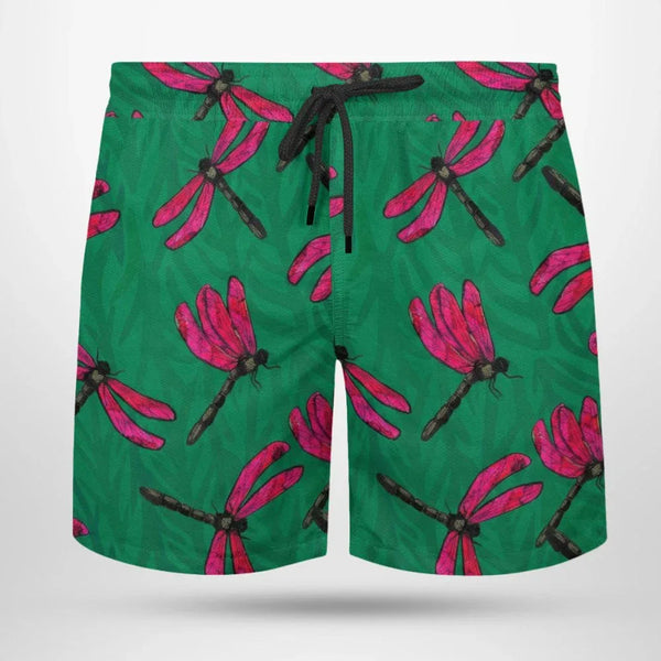 Dragonfly Bloom Beach Short – Aussie Dreamtime Animal Edition - Aussie Dreamtime