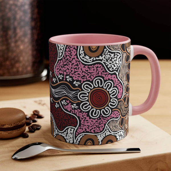 Aussie Dreamtime Aussie Dreamtime Colorful Accent Mug - Aboriginal Contemporary Style Accent 11oz Mug - View 1