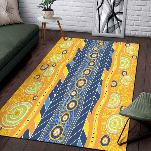 Aussie Dreamtime Australia Aboriginal Area Rug - Aboriginal Concept For Hope - View 1