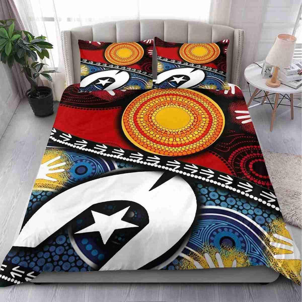 Indigenous Flags With Dot Art Painting – Aussie Dreamtime