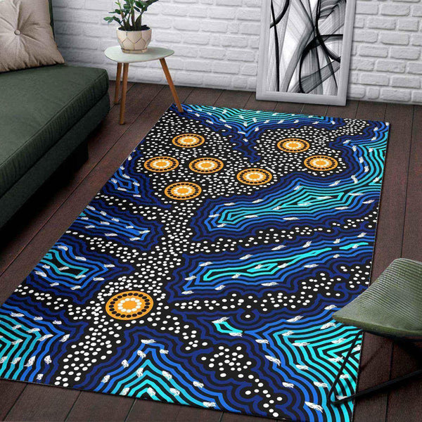 Aboriginal Background Blue Dreaming – Aussie Dreamtime