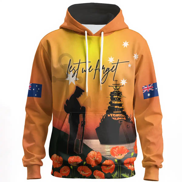 Aussie Dreamtime Australia Remembrance Day Hoodie - Royal Australian Navy Remembrance - View 1