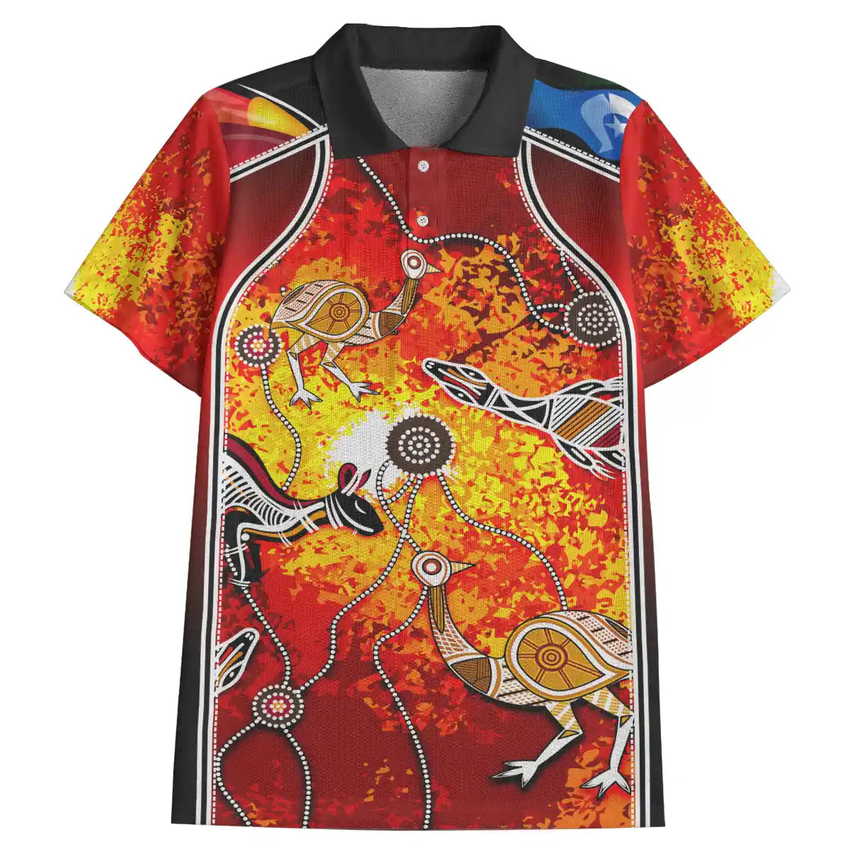 Australia Aboriginal Polo Shirt - Indigenous Flags With Aboriginal ...