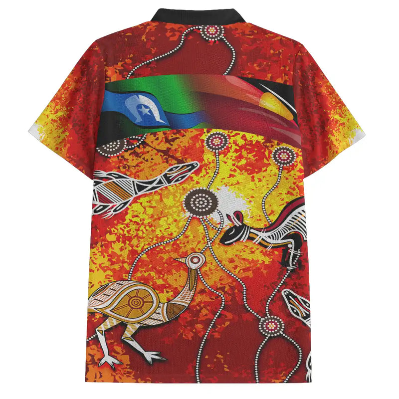 Australia Aboriginal Polo Shirt - Indigenous Flags With Aboriginal ...