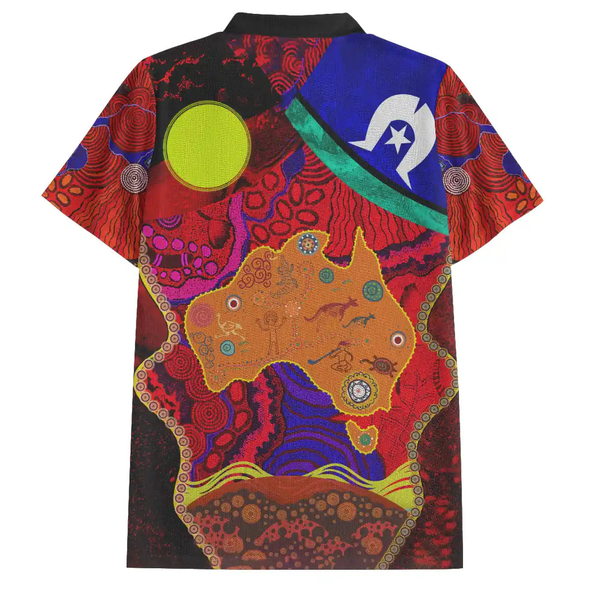 Polo Shirt Indigenous Flags Australia Map Aboriginal | Aussie Dreamtime