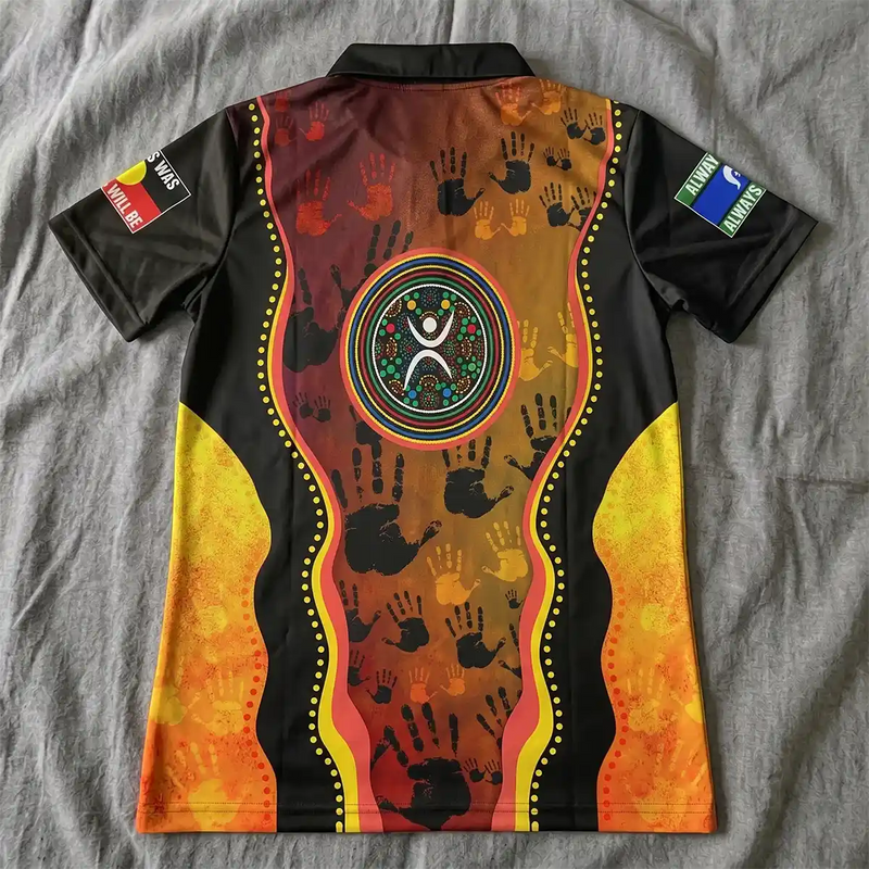 Australia Naidoc Week 2024 Polo Shirt - Keep The Fire Burning! Blak, Loud and Proud 6