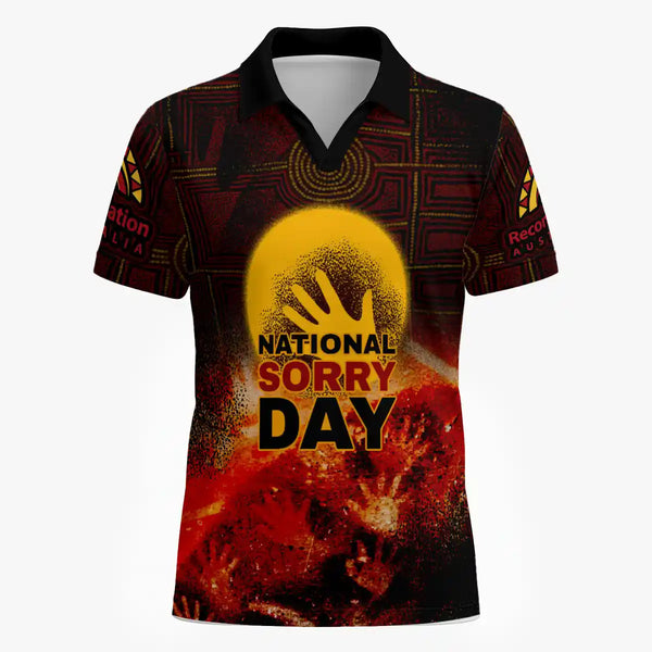 Australia National Sorry Day V-Neck Polo Shirt - The National Day of Healing 1