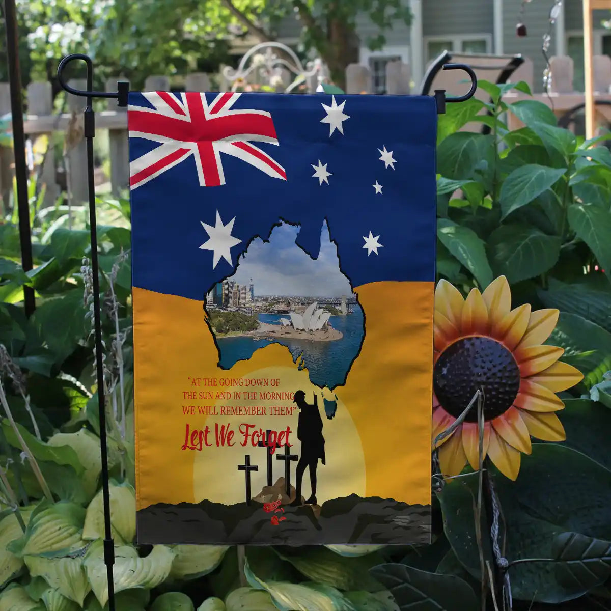 Australia Remembrance Day Flag - Lest We Forget Australia Map Flag ...