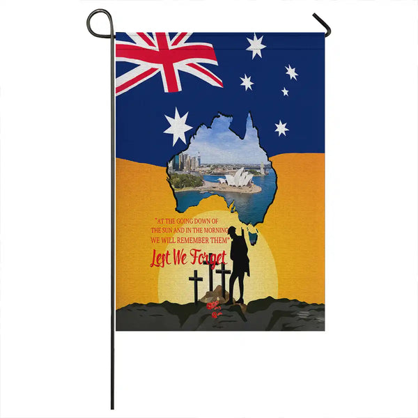 Aussie Dreamtime Australia Remembrance Day Flag - Lest We Forget Australia Map Flag - View 1