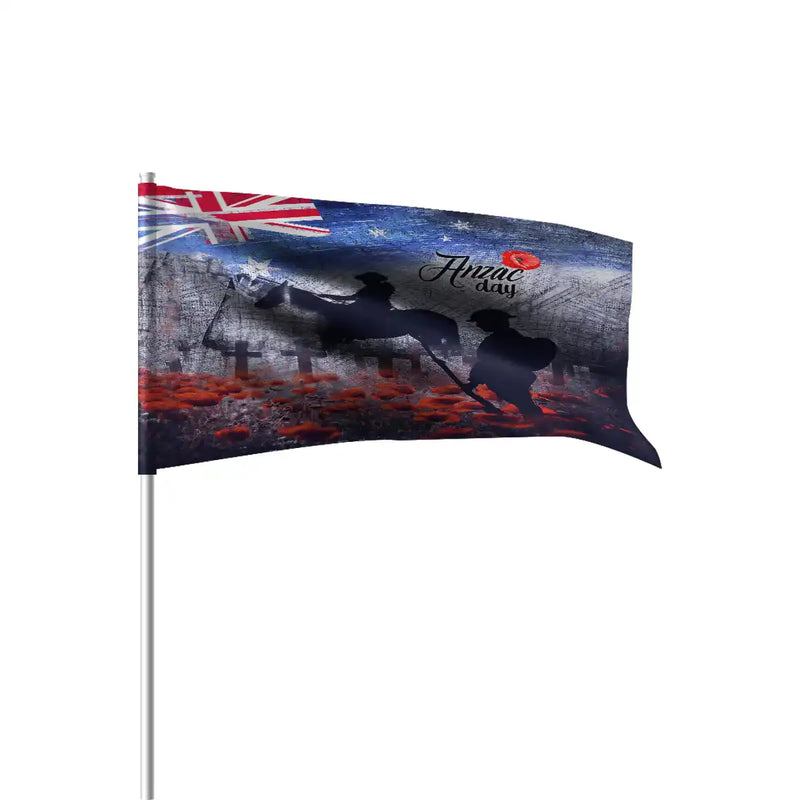 Australia Remembrance Day Flag - Lest We Forget Vintage Poppy Flag ...