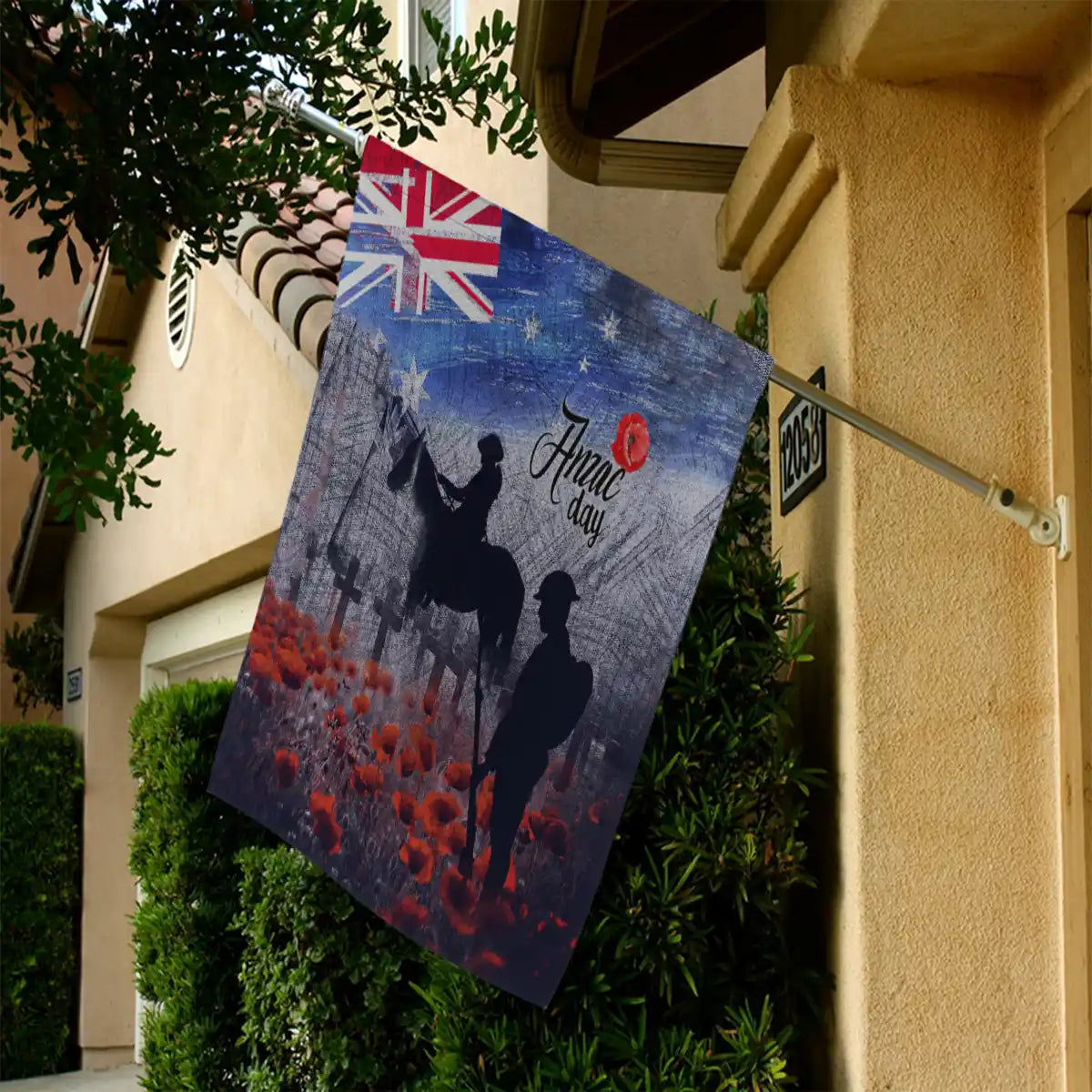 Australia Remembrance Day Flag - Lest We Forget Vintage Poppy Flag ...