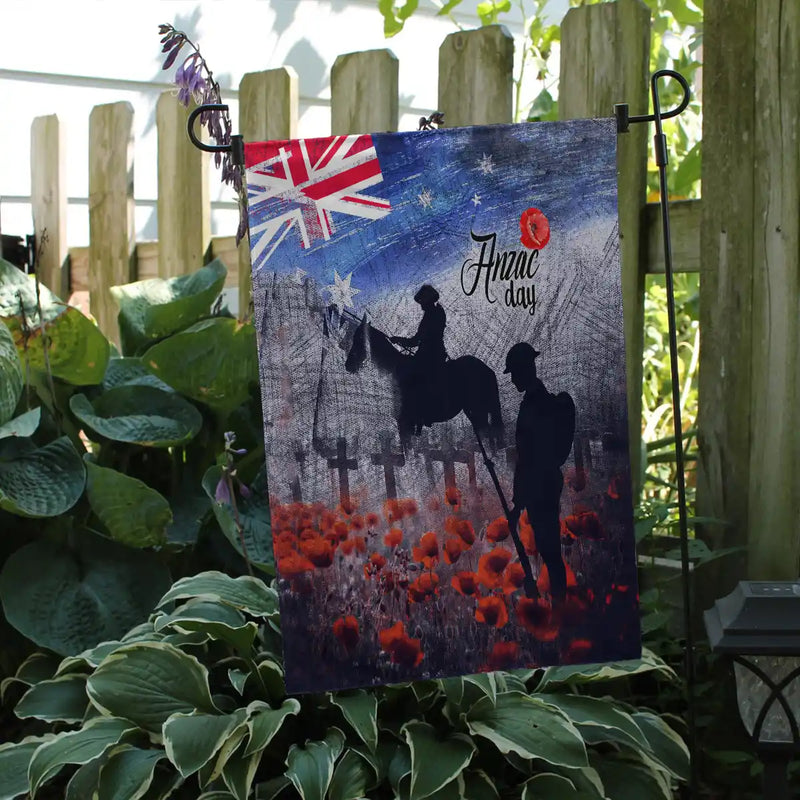 Australia Remembrance Day Flag - Lest We Forget Vintage Poppy Flag ...