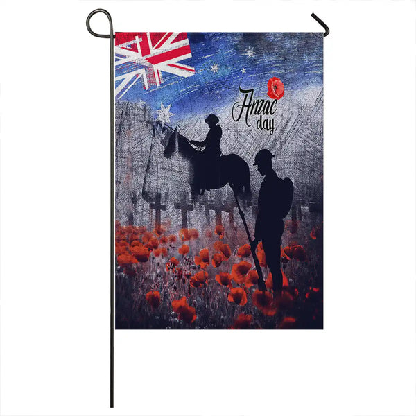 Aussie Dreamtime Australia Remembrance Day Flag - Lest We Forget Vintage Poppy Flag - View 1
