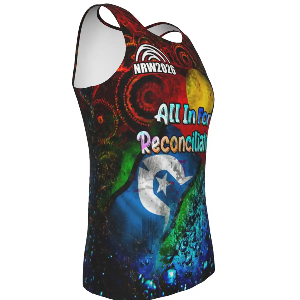 Men's NRW 2026 Singlet Vintage Indigenous Flags | Aussie Dreamtime