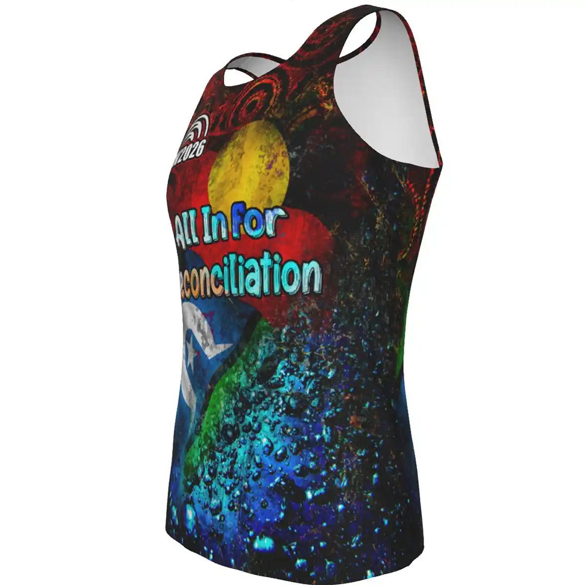 Men's NRW 2026 Singlet Vintage Indigenous Flags | Aussie Dreamtime