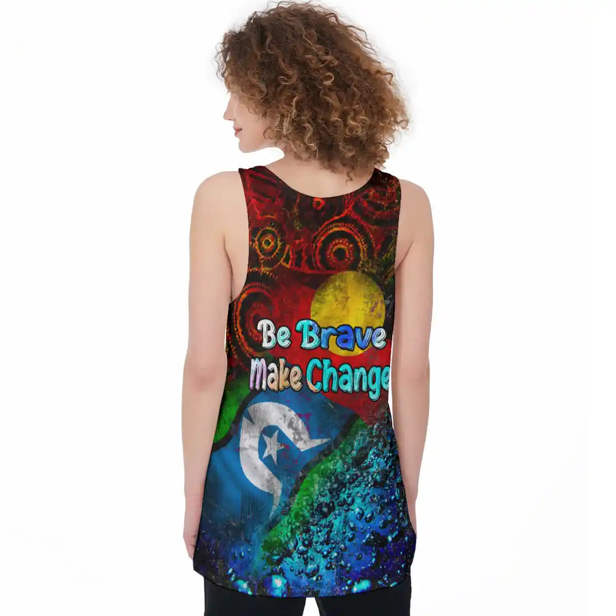 Women's Singlet Vintage Flags Reconciliation 2026 | Aussie Dreamtime