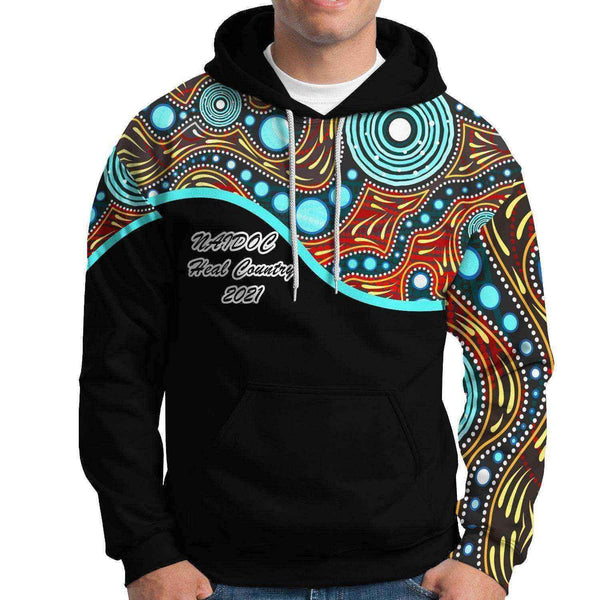 Aussie Dreamtime Australia Naidoc Week 2021 Hoodie - Naidoc Heal Country Aboriginal Patterns Hoodie - View 1