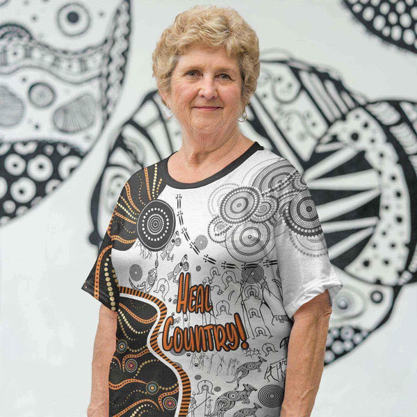 Aussie Dreamtime Australia Naidoc Week 2021 T-Shirt - Heal Country Theme With Aboriginal Culture (Restock) T-Shirt - View 1