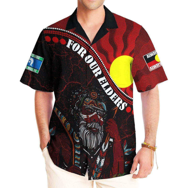 Aussie Dreamtime Australia Naidoc Week 2023 Hawaiian Shirt - For Our Elders Theme With Aboriginal Culture (Restock) Hawaiian Shirt - View 1