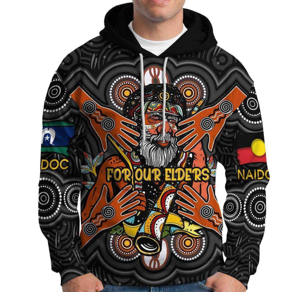 Aussie Dreamtime Australia Naidoc Week 2023 Hoodie - For Our Elders Dot Art Painting Hoodie - View 1