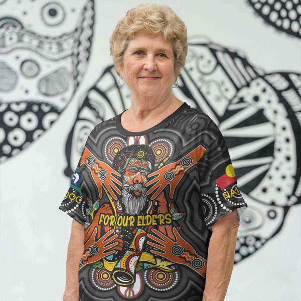 Aussie Dreamtime Australia Naidoc Week 2023 T-Shirt For Our Elders Dot Art Painting (Restock) T-Shirt - View 1