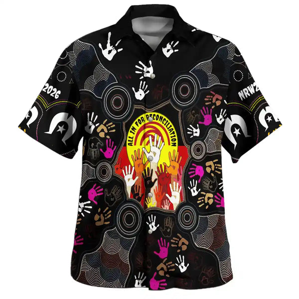 National Reconciliation Week 2026 Hawaiian Shirt - ALL IN - A Wholehearted Commitment 3