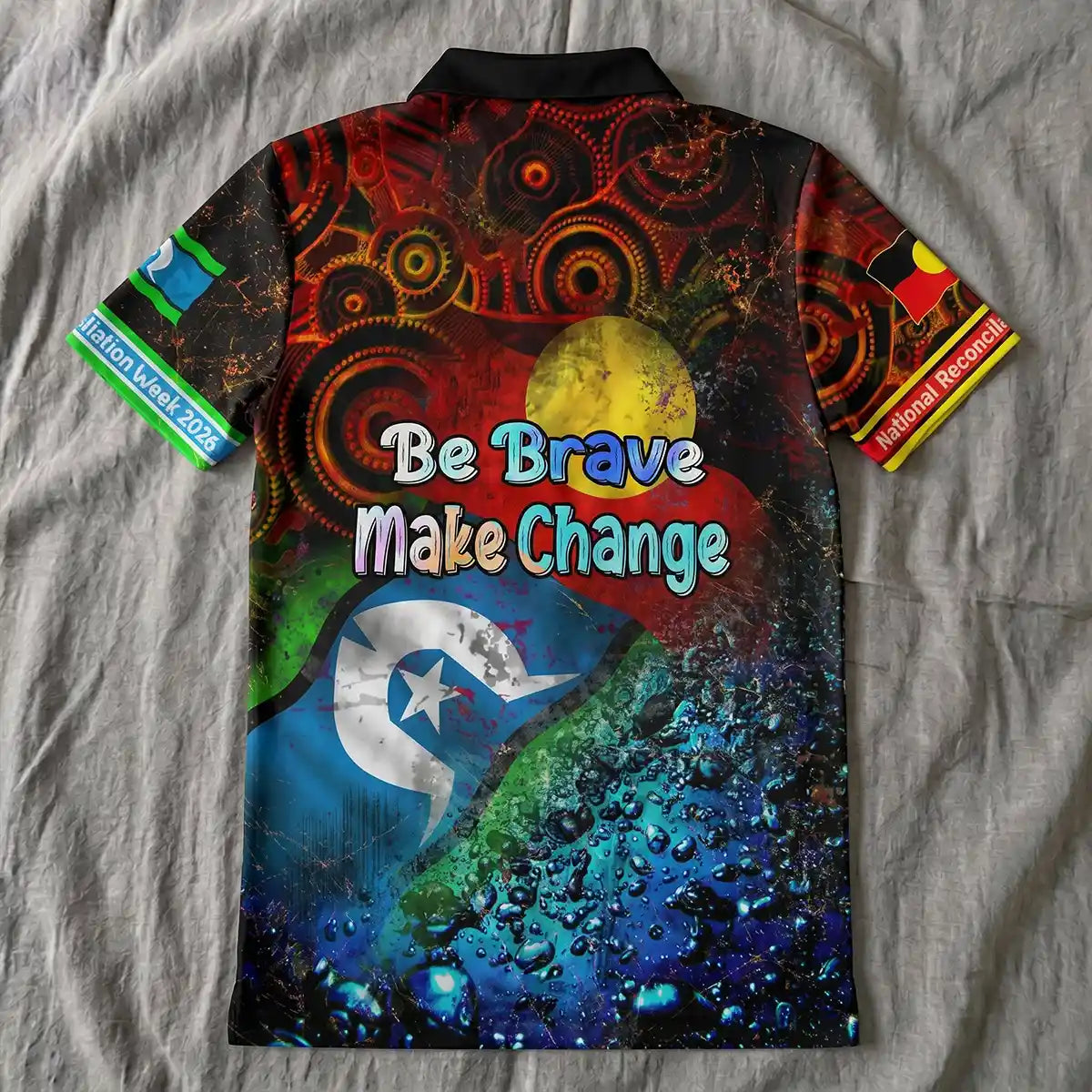 Polo Shirt National Reconciliation Week 2026 Vintage Indigenous Flags ...