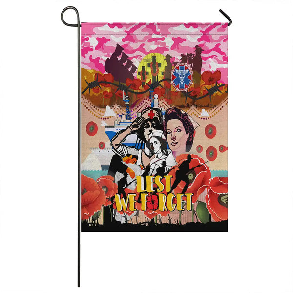 Aussie Dreamtime Australia Remembrance Day Flag - Nurses in War Flag - View 1