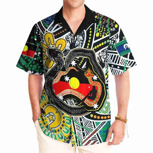 Australia Day Aboriginal Hawaiian Shirt - Rainbow Serpent Creates Australia