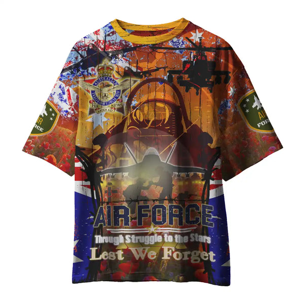 Aussie Dreamtime Australia Remembrance Day T-Shirt - Royal Australian Air Force Memorial - View 1