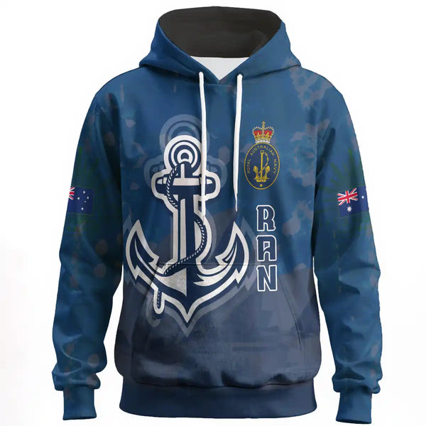Aussie Dreamtime Australia Remembrance Day Hoodie - Royal Australian Navy Remember - View 1