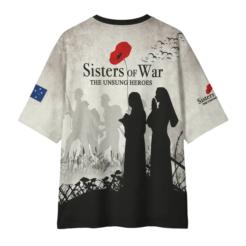 Aussie Dreamtime Australia Remembrance Day T-Shirt - Sisters Of War The Unsung Heroes - View 2